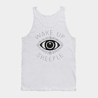 Wake Up Sheeple / Conspiracy Theorist Design Tank Top